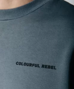 Men Colourful Rebel Art Sweat | Dark Grey