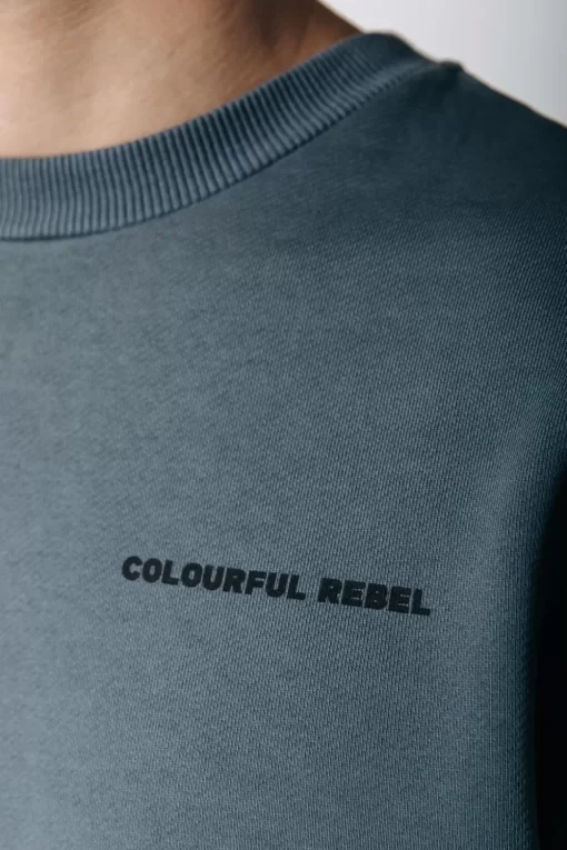 Men Colourful Rebel Art Sweat | Dark Grey