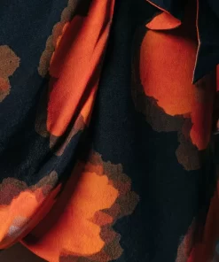 Women Colourful Rebel Dorin Wrap Dress | Mandarin Orange