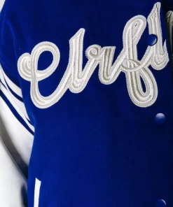 Women Colourful Rebel Edna Baseball Bomber Jacket | Bright Blue