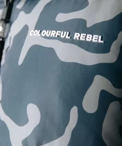 Men Colourful Rebel Finch Clean Camo Puffer Jacket | Dark Gray