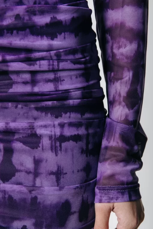 Women Colourful Rebel Juda Tie Dye Dress | Light Lilac