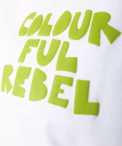 Women Colourful Rebel Logo Tee | White