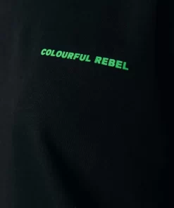 Women Colourful Rebel Love Peace Longsleeve | Black