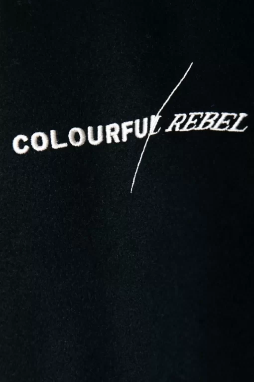 Men Colourful Rebel Max Baseball Bomber Jacket | Black