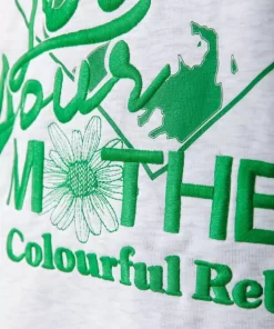 Women Colourful Rebel Mother Earth Hoodie | Light Gray Melange