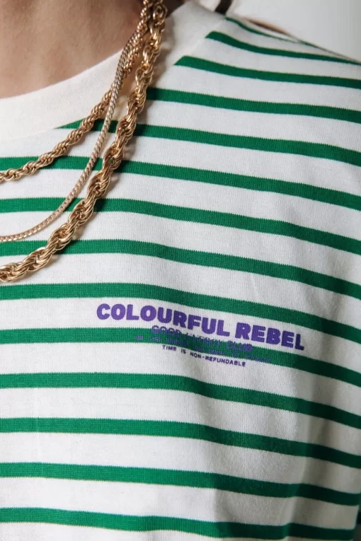 Women Colourful Rebel Mother Earth Stripe Longsleeve Tee | Off White