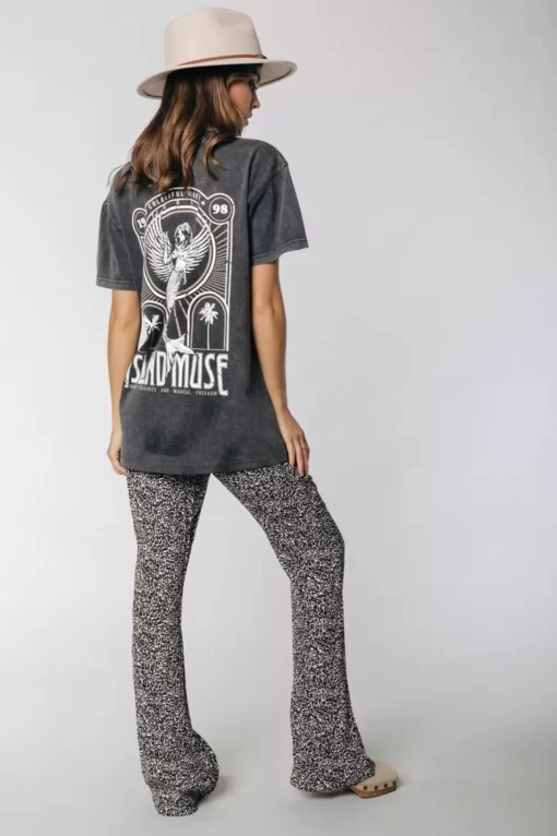 Women Colourful Rebel Nadine Leopard Flare Pants | Sand