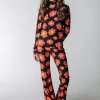 Women Colourful Rebel Neyo Flower Peached Turtleneck Top | Mandarin Orange