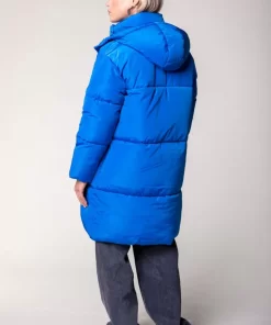 Women Colourful Rebel North Long Puffer | Bright Blue