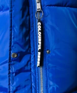 Women Colourful Rebel North Long Puffer | Bright Blue