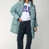 Women Colourful Rebel North Long Puffer | Vintage Green
