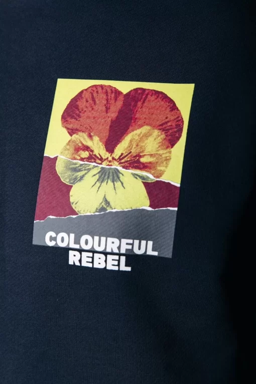 Men Colourful Rebel Paper Violas Sweat | Navy