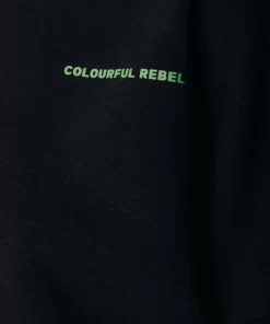 Women Colourful Rebel Striped Waves Sweat | Black