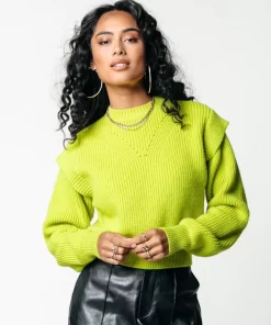 Women Colourful Rebel Toby Knit | Neon Lime