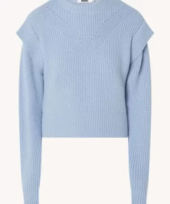 Women Colourful Rebel Toby Sleeve Detail Knit | Soft Blue