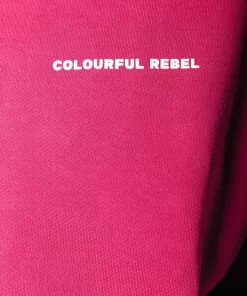 Men Colourful Rebel Uni Logo Relaxed Hoodie | Burgundy