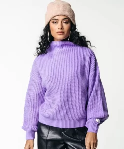 Women Colourful Rebel Vicca Knitted Sweater | Lilac