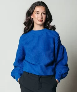 Women Colourful Rebel Yitty Knitted Sweater | Vibrant Blue