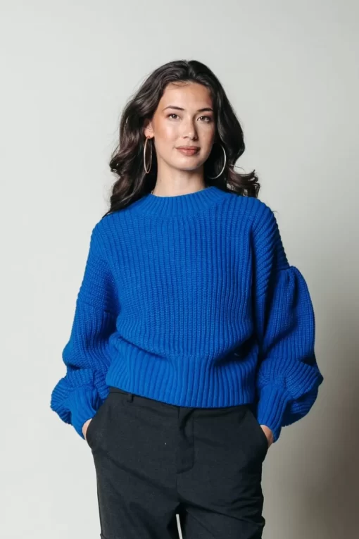 Women Colourful Rebel Yitty Knitted Sweater | Vibrant Blue