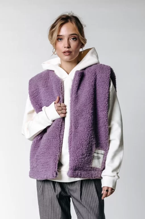 Women Colourful Rebel Yoni Teddy Gilet | Light Lilac