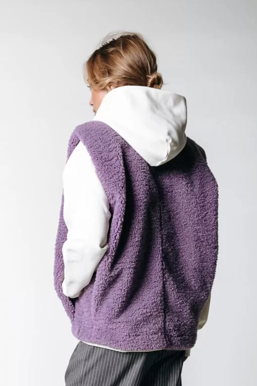 Women Colourful Rebel Yoni Teddy Gilet | Light Lilac